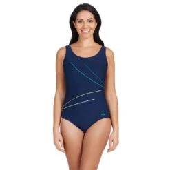 Zoggs Macmasters Scoopback Navy/Petrol