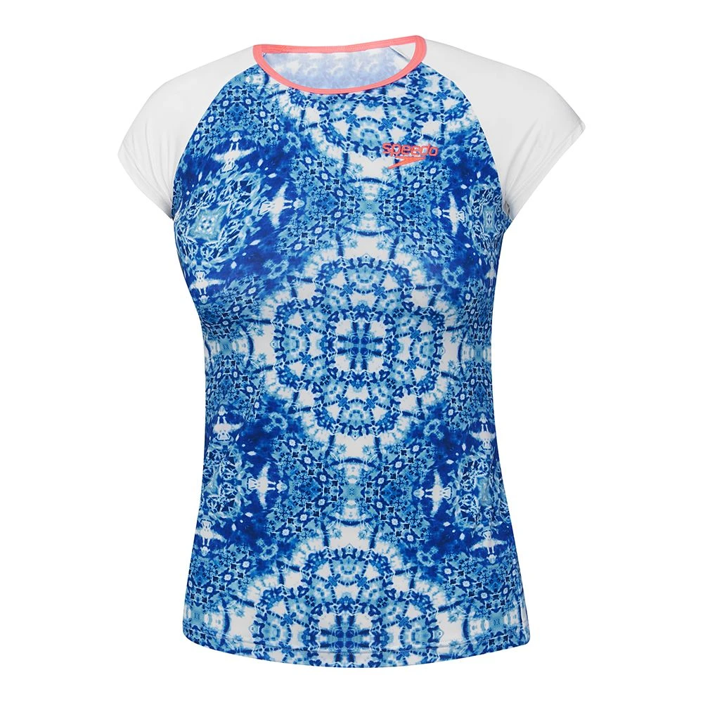 Speedo Girls Boho Tile Eco Cap Sleeve Rashie 2 Speedo Girls Boho Tile Eco Cap Sleeve Rashie - Image 2