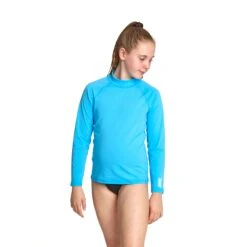 Zoggs Unisex Kids Turquoise Bells Long Sleeve Sun Top -Best Swimwear Store 7 0 7068190 2 1