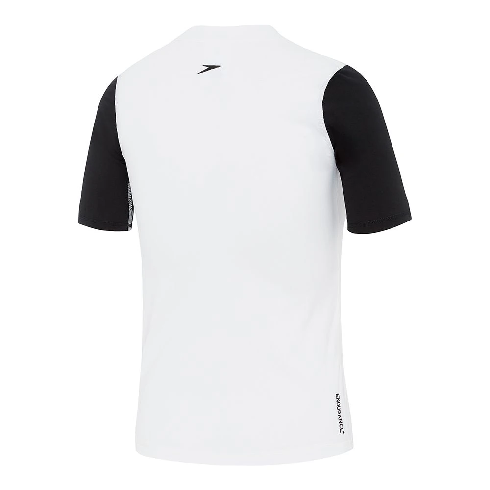Speedo Boys White Mesmerize Icon Logo Short Sleeve Rashie 3 Speedo Boys White Mesmerize Icon Logo Short Sleeve Rashie - Image 3