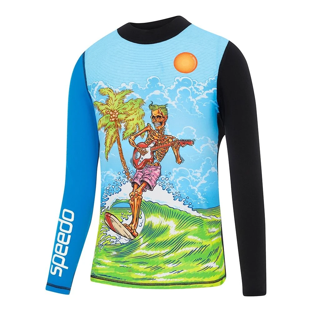 Speedo Boys Surf Geetar Long Sleeve Rashie 1 Speedo Boys Surf Geetar Long Sleeve Rashie