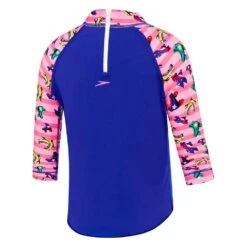 Speedo Toddler Girls Roller World Logo Long Sleeve Suntop
