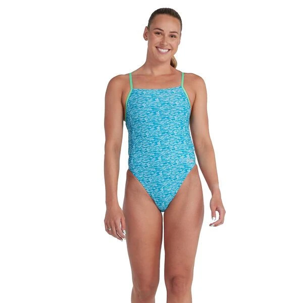 Womens Speedo Allover Digital Lattice Back 1 Womens Speedo Allover Digital Lattice Back