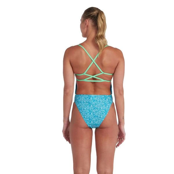 Womens Speedo Allover Digital Lattice Back 2 Womens Speedo Allover Digital Lattice Back - Image 2