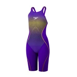 Speedo Womens Violet Yellow LZR Pure Intent Closedback Kneeskin -Best Swimwear Store 8 11975f416 1