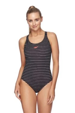 Speedo Womens Black/White Limitless Leaderback