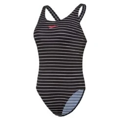 Speedo Womens Black/White Limitless Leaderback -Best Swimwear Store 8 13309g555 7