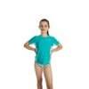Speedo Girls Flamingle Short Sleeve Splice Rashguard