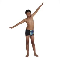 Speedo Boys Volcanic Orange Digital Placement Aquashort