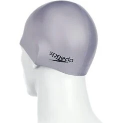 Speedo Plain Moulded Silicone Cap - Grey