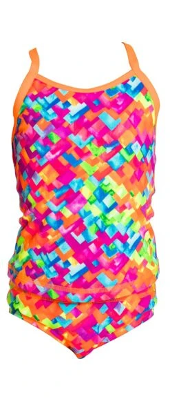 Funkita Toddler Girls Stroke Rate Printed Tankini And Brief