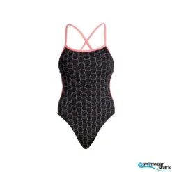 Funkita Ladies Cut Away One Piece Night Cat -Best Swimwear Store f k fks004l night cat 1181 1