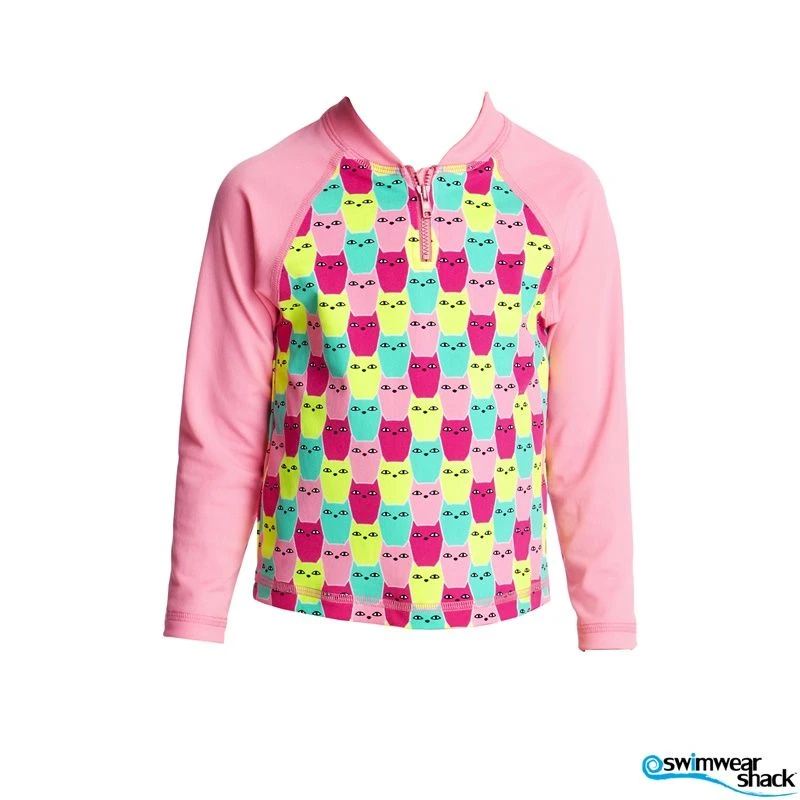 Funkita Toddler Girls Zippy Rash Vest Minty Mittens 3 Funkita Toddler Girls Zippy Rash Vest Minty Mittens - Image 3