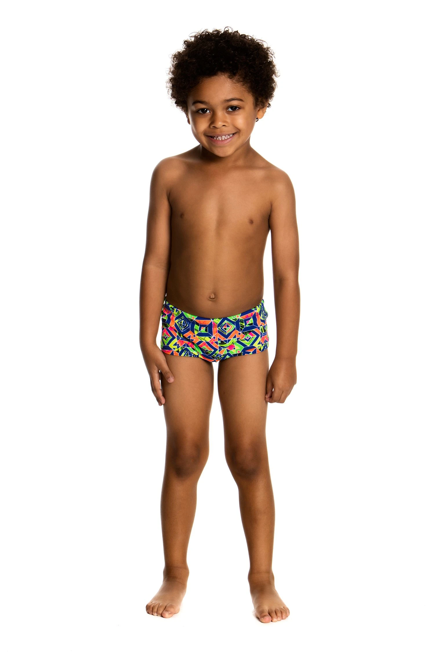 Funky Trunks Toddler Boys Clockwork Orange Printed Trunks 3 Funky Trunks Toddler Boys Clockwork Orange Printed Trunks - Image 3