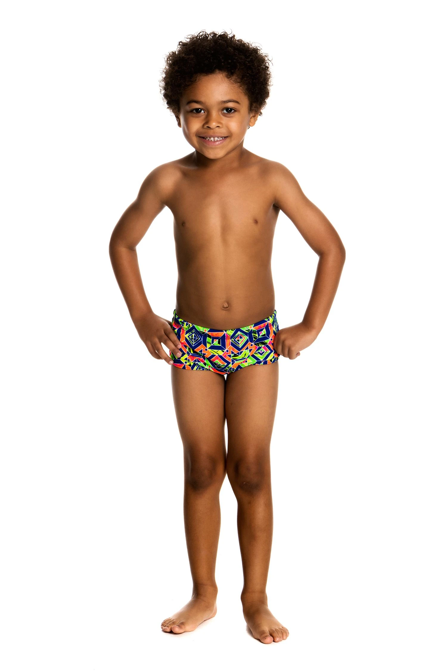Funky Trunks Toddler Boys Clockwork Orange Printed Trunks 2 Funky Trunks Toddler Boys Clockwork Orange Printed Trunks - Image 2