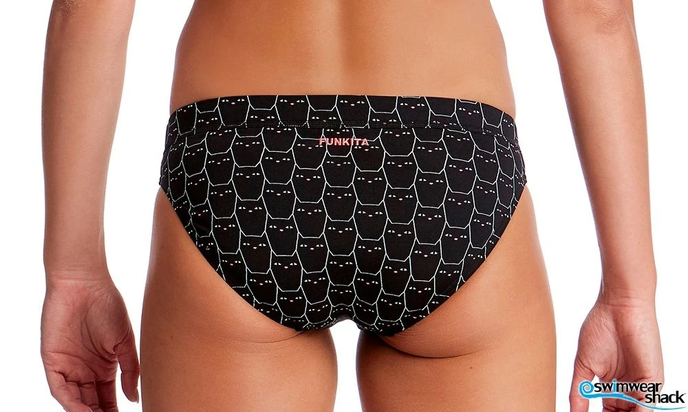 Funkita Ladies Sports Brief Night Cat 5 Funkita Ladies Sports Brief Night Cat - Image 5