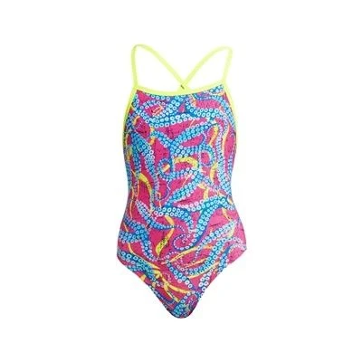 Funkita Girls Eco Squeaky Squid Tie Me Tight One Piece 3 Funkita Girls Eco Squeaky Squid Tie Me Tight One Piece - Image 3