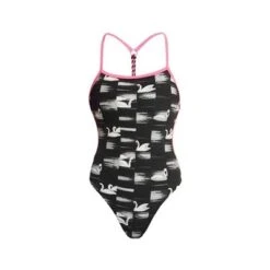 Funkita Ladies Black Swan Twisted One Piece -Best Swimwear Store f u funkitafks010l black swan 01 swimwear shack tri shack