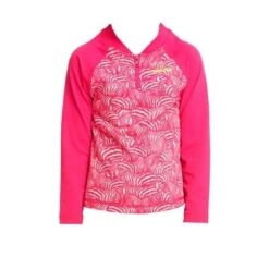 Funkita Toddler Girls Painted Pink Eco Zippy Rash Vest -Best Swimwear Store f u funkitafks023g painted pink 01 swimwear shack tri shack