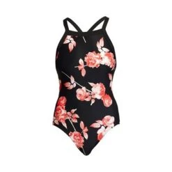 Funkita Ladies Rose Garden Sky Hi One Piece -Best Swimwear Store fks008l rose garden 01 1