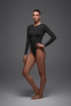 Still Black Solid Funkita Ladies Long Life Flyer One Piece -Best Swimwear Store fks043l still black 03