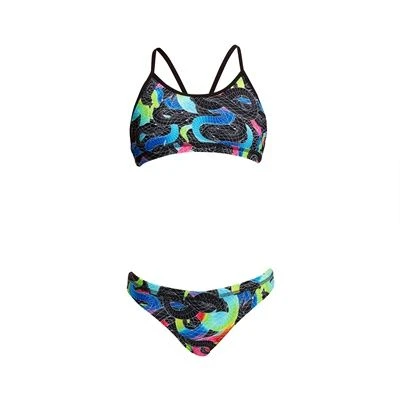 Funkita Girls Snake Pit Racerback Two Piece 3 Funkita Girls Snake Pit Racerback Two Piece - Image 3