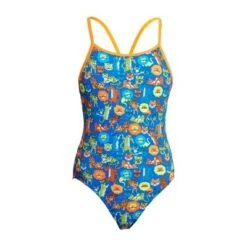 Funkita Big Cat Bash Girls Diamond Back One Piece -Best Swimwear Store funkita fs11g big cat bash 01 swimwear shack 1