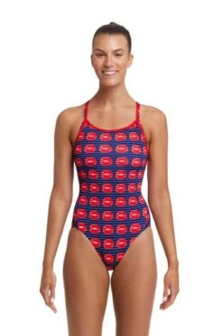 Funkita Lip Service Ladies Diamond Back One Piece -Best Swimwear Store funkita fs11l lip service 01 swimwear shack 1