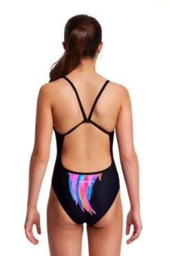 Funkita Icarus Ink Girls Single Strap One Piece -Best Swimwear Store funkita fs16g icarus ink 02 swimwear shack
