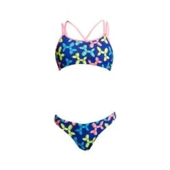 Funkita Girls Balloon Dog Criss Cross Two Piece -Best Swimwear Store funkita fs33g balloon dog 01 swimwear shack tri shack 1