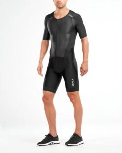 2XU Mens Perform Front Zip Sleeved Trisuit -Best Swimwear Store m t mt4847d blk blk 00