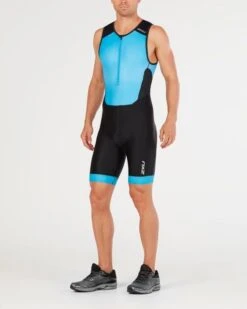 2XU Mens Perform Front Zip Trisuit -Best Swimwear Store m t mt4848d blk drb 02