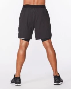 2XU Aero 2in1 Mens 7 Inch Shorts 7 2XU Aero 2in1 Mens 7 Inch Shorts -Best Swimwear Store mr6536b blk srf 11 1000x