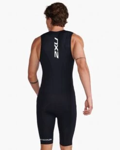 2XU Mens Aero Front Zip Trisuit 8 2XU Mens Aero Front Zip Trisuit -Best Swimwear Store mt6427d blk wht 07 800x