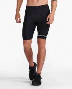 2XU Mens Aero 9 Inch Tri Short -Best Swimwear Store mt6430b blk wht 02 800x