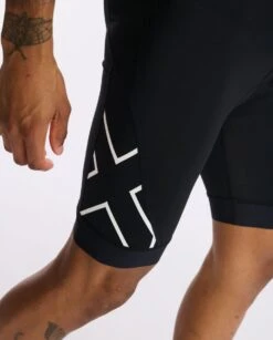 2XU Mens Core Tri Shorts -Best Swimwear Store mt6439b blk wht 15