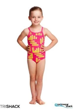 Funkita Toddler Girls Bar Bar Printed One Piece -Best Swimwear Store s w swimwear shack fg01t bar bar 0027 tri shack