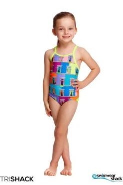 Funkita Toddler Girls Vacancy Printed One Piece -Best Swimwear Store s w swimwear shack fg01t vacancy 0301 tri shack