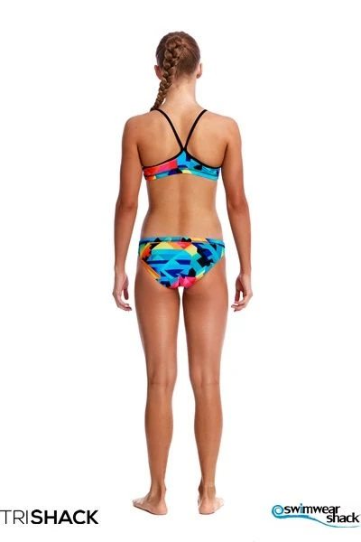 Funkita Girls Colour Burst Racerback Two Piece