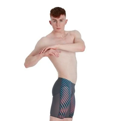 Speedo LZR Valor Jammer Charcoal/Teal/Red 5 Speedo LZR Valor Jammer Charcoal/Teal/Red - Image 5