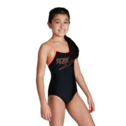 Speedo Girls Boom Logo Thinstrap Muscleback -Best Swimwear Store swimwear shack 8 09533h066 6