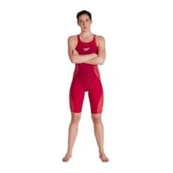 Speedo LZR Intent Closedback Kneeskin Red/Gold -Best Swimwear Store swimwear shack 8 11975h088 2