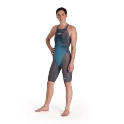 Speedo LZR Valor Closedback Kneeskin Charcoal/Teal/Red -Best Swimwear Store swimwear shack 8 11979h147 4