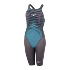 Speedo LZR Valor Closedback Kneeskin Charcoal/Teal/Red -Best Swimwear Store swimwear shack 8 11979h147 7