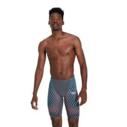 Speedo LZR Valor High Waisted Jammer Charcoal/Teal/Red -Best Swimwear Store swimwear shack 8 11981h147 1