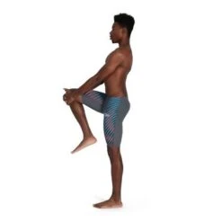 Speedo LZR Valor High Waisted Jammer Charcoal/Teal/Red -Best Swimwear Store swimwear shack 8 11981h147 4