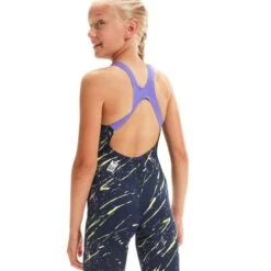 Speedo Girls Fastskin Endurance+ Openback Navy/Lilac -Best Swimwear Store swimwear shack 8 09732h579 6