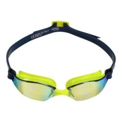AQUA SPHERE Aquasphere Xceed Goggle - Mirror Lens/Navy Frame -Best Swimwear Store swimwear shack ep3037104lmy xceed bright yellow navy lmy 01front