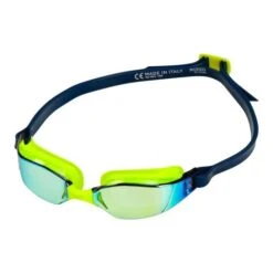 AQUA SPHERE Aquasphere Xceed Goggle - Mirror Lens/Navy Frame -Best Swimwear Store swimwear shack ep3037104lmy xceed bright yellow navy lmy 02left