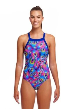 Funkita Ladies Sky Hi One Piece Peacock Paradise -Best Swimwear Store swimwear shack fks008l peacock paradise 01